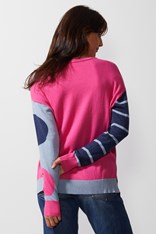 JUMPER SPOT ON STRIPES ZP6623 - pink