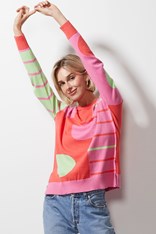 JUMPER SPOT ON STRIPES ZP6623 - melon