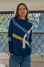JUMPER ROAD MAP ZP7104 - denim