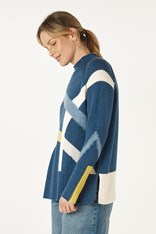 JUMPER ROAD MAP ZP7104 - denim