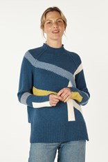 JUMPER ROAD MAP ZP7104 - denim