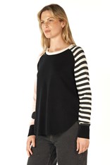 TOP SPOT AND STRIPE ZP7137 - black