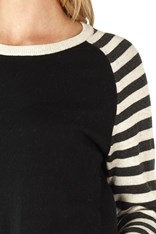 TOP SPOT AND STRIPE ZP7137 - black