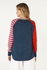 TOP SPOT AND STRIPE ZP7137 - denim