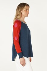 TOP SPOT AND STRIPE ZP7137 - denim