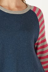 TOP SPOT AND STRIPE ZP7137 - denim