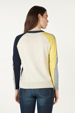TOP V NECK COLLEGE ZP7129 - denim