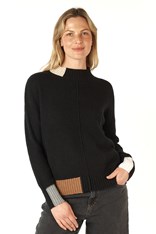 JUMPER COLOUR BLOCK - black