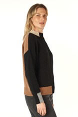 JUMPER COLOUR BLOCK - black