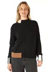 JUMPER COLOUR BLOCK - black