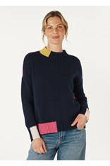 JUMPER COLOUR BLOCK - navy