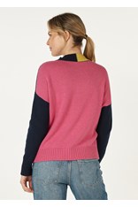 JUMPER COLOUR BLOCK - navy