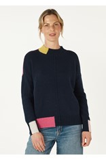 JUMPER COLOUR BLOCK - navy