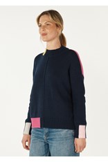 JUMPER COLOUR BLOCK - navy
