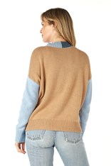 JUMPER COLOUR BLOCK - sky