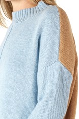 JUMPER COLOUR BLOCK - sky