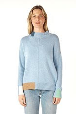 JUMPER COLOUR BLOCK - sky