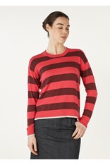 JUMPER BLOCK STRIPE CREW ZP7127 - hot pink