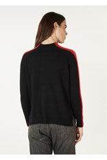 JUMPER CONTRAST FUNNEL NECK ZP7128 - charcoal
