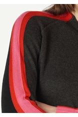 JUMPER CONTRAST FUNNEL NECK ZP7128 - charcoal