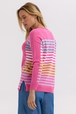 JUMPER JESS SIDE STRIPE ZP7712 - pink