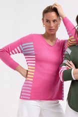 JUMPER JESS SIDE STRIPE ZP7712 - pink