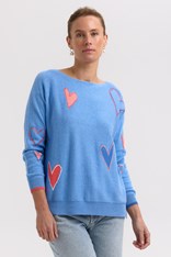 JUMPER INTARSIA HEARTS ZP7713 - blue