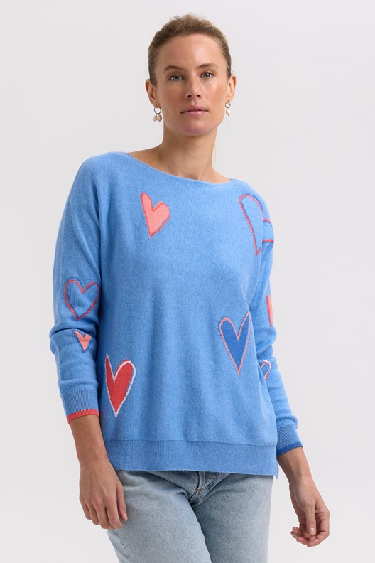 JUMPER INTARSIA HEARTS ZP7713