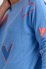 JUMPER INTARSIA HEARTS ZP7713 - blue