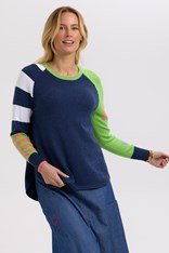 JUMPER HAPPY - denim