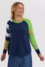JUMPER HAPPY - denim