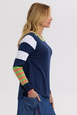JUMPER HAPPY - denim