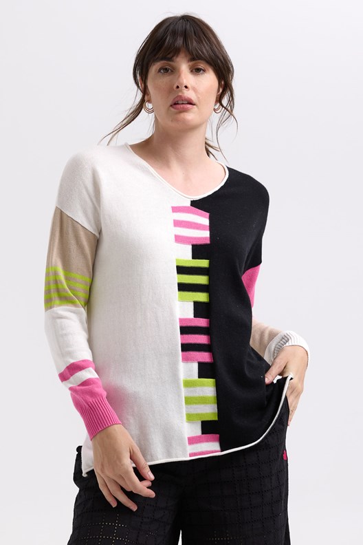 JUMPER V NECK LADDER