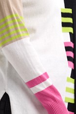 JUMPER V NECK LADDER - white