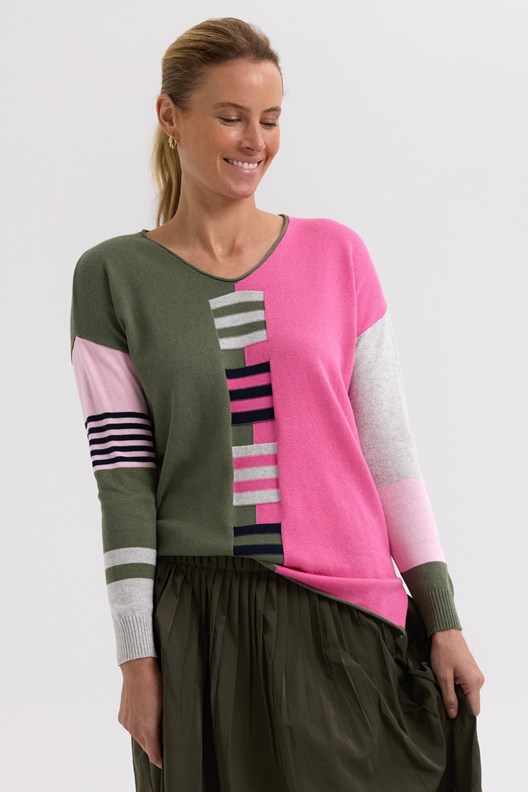 JUMPER V NECK LADDER