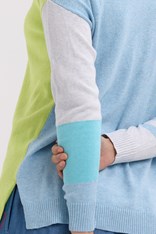 JUMPER V NECK LADDER - baby blue