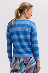 CARDI ZIP POINTELLE - baby blue