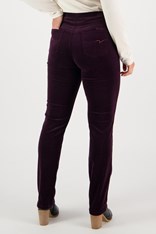 PANTS CORD PULL ON JENNIFER 234M - mulberry