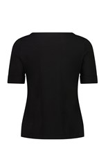 TOP TEE BOAT NECK DOROTHY COTTON 4262 - black