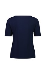 TOP TEE BOAT NECK DOROTHY COTTON 4262 - navy