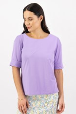 TOP TEE BOAT NECK DOROTHY COTTON 4262 - lilac