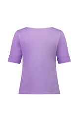 TOP TEE BOAT NECK DOROTHY COTTON 4262 - lilac