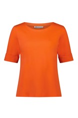 TOP TEE BOAT NECK DOROTHY COTTON 4262 - tangerine