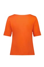 TOP TEE BOAT NECK DOROTHY COTTON 4262 - tangerine