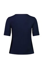 TOP TEE JENNY V NECK COTTON 4264 - navy