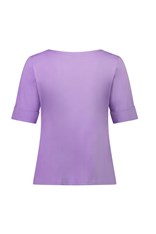 TOP TEE JENNY V NECK COTTON 4264 - lilac