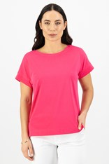 TOP TEE MELINDA DROP SLEEVE COTTON 4363 - cerise