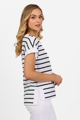 TOP TEE BELINDA DROP SLEEVE COTTON 4363 - white/forest