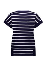 TOP TEE BELINDA DROP SLEEVE COTTON 4363 - navy white