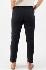 PANTS ANKLE GRAZER SLIM LEG COTTON BLEND - black